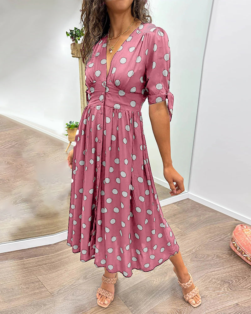 Julia | Elegant polka dot dress