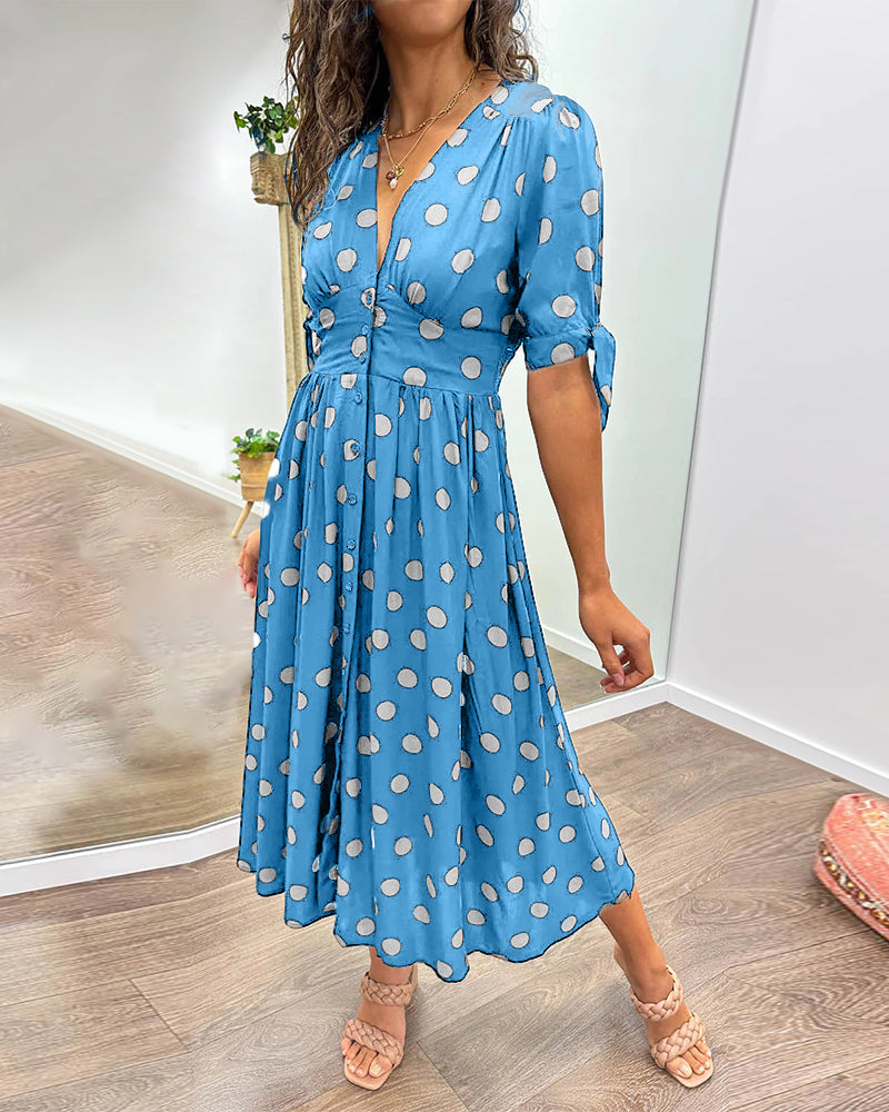 Julia | Elegant polka dot dress