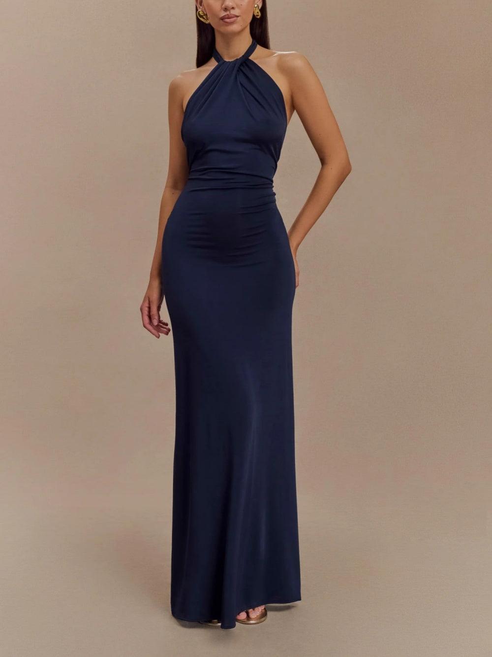 Iluka | Slinky Halter Maxi Dress