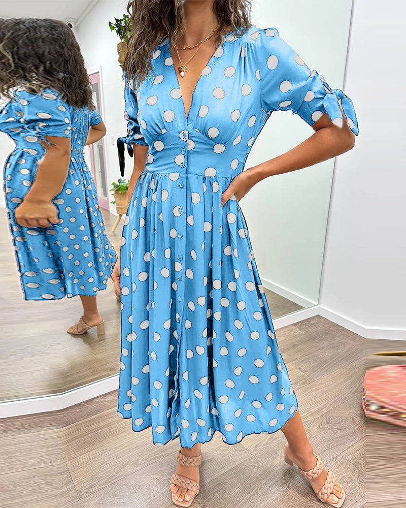 Julia | Elegant polka dot dress