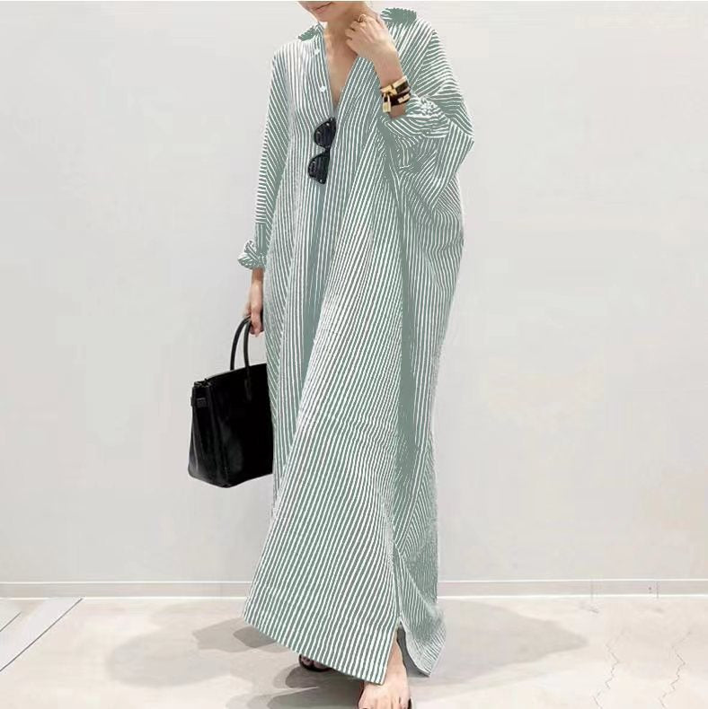 Salma | Effortless Striped Shirt Dress
