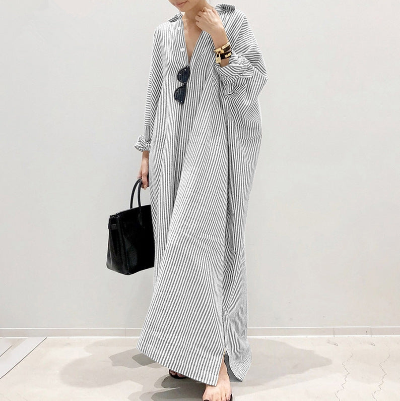Salma | Effortless Striped Shirt Dress