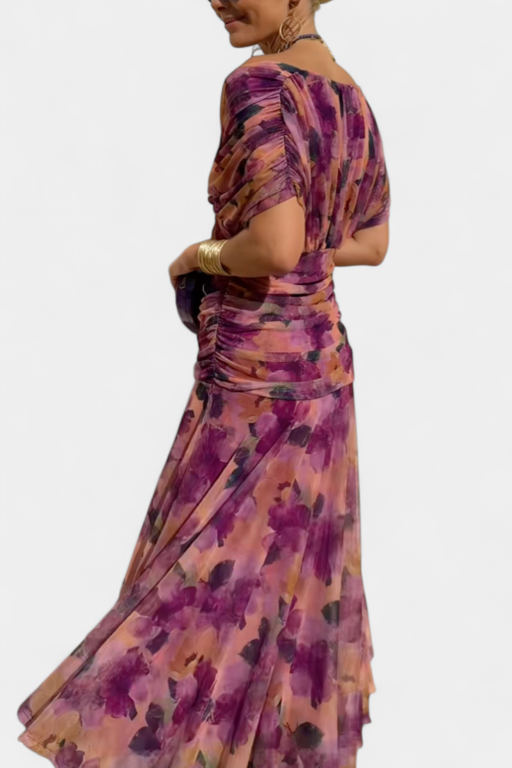 Angela | Long Dress with V-Neckline