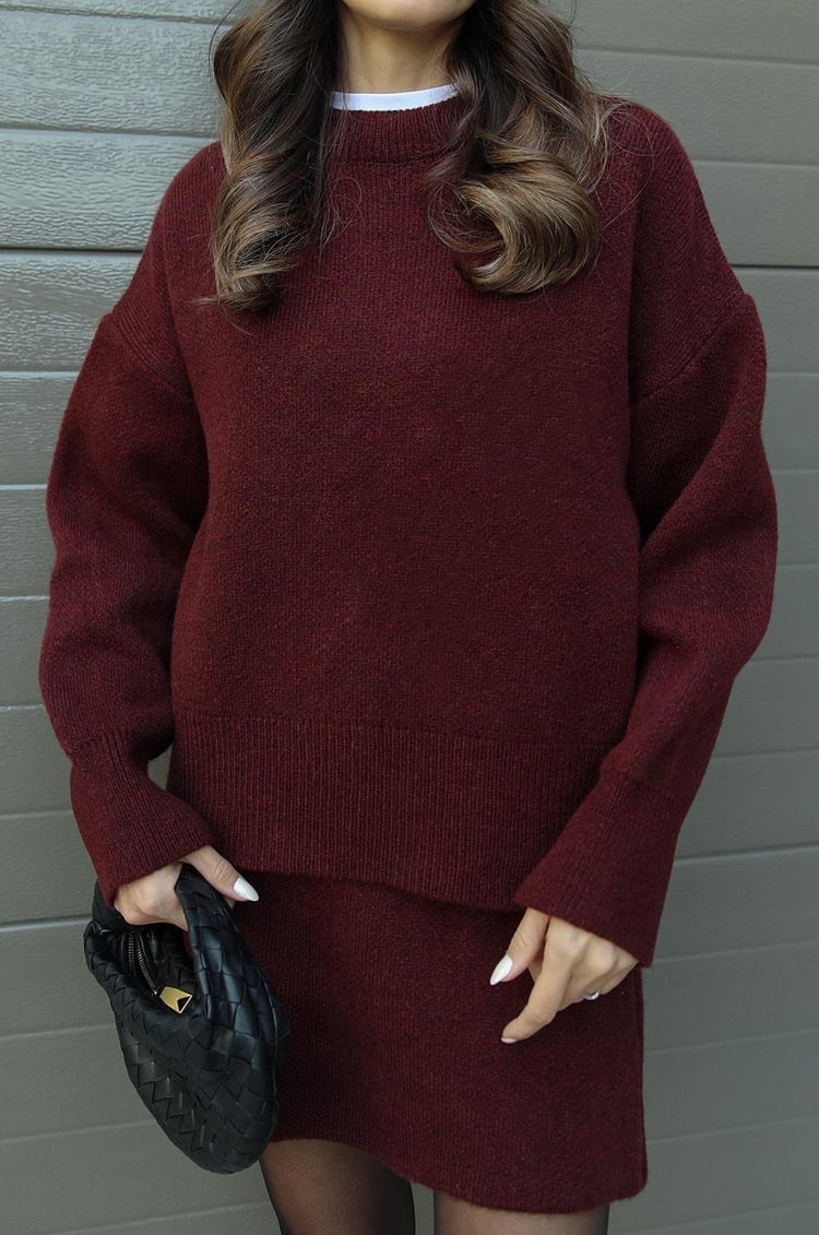 Aubrey | Knitted Co-ord – Sweater & Skirt