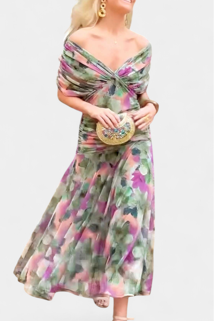 Angela | Long Dress with V-Neckline