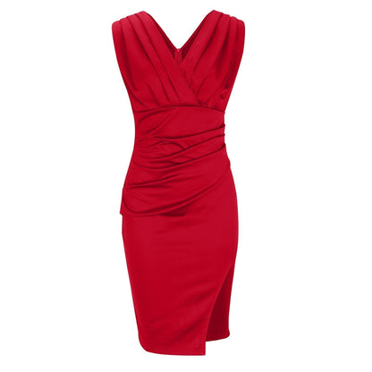 Raya | V-Neck Slit Dress