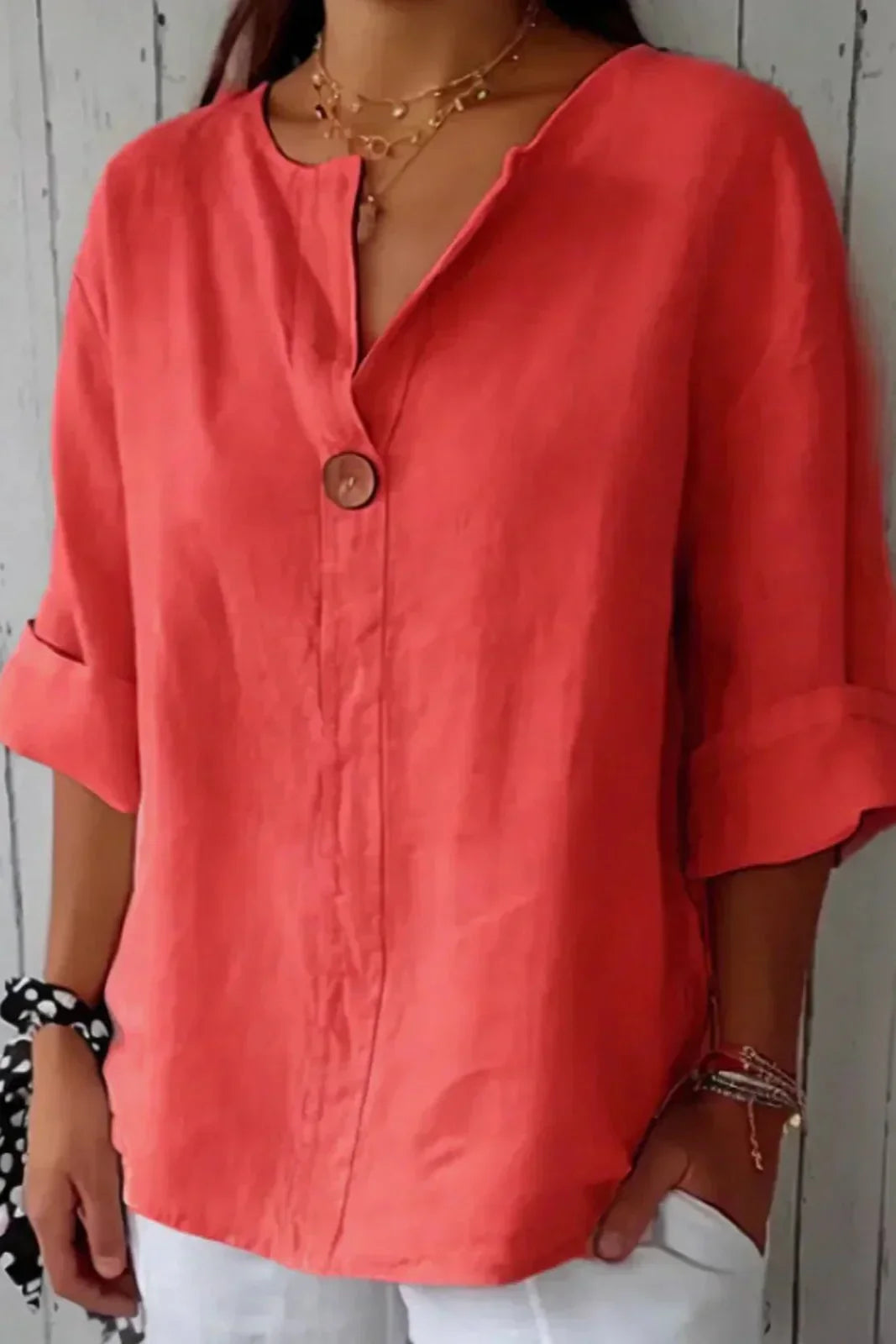 Taya | Relaxed Blouse in a Natural Style