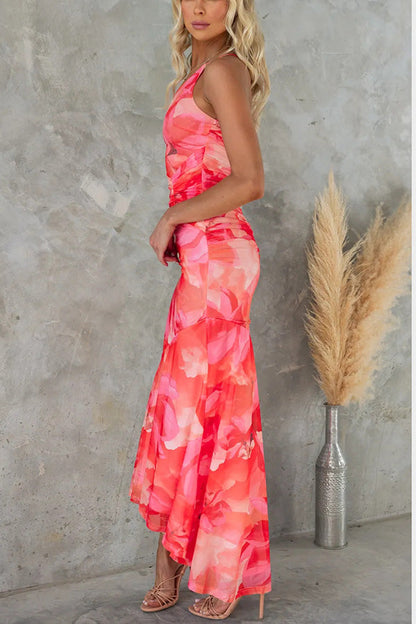 Mira | One-Shoulder Floral Print Dress