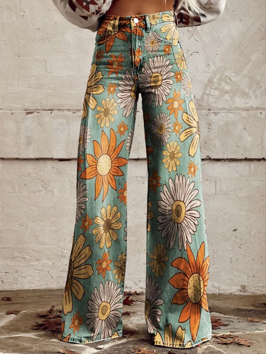 Willow | Organic flare trousers in various prints for a unique style