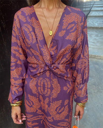 Calista | Boho Chic Midi Dress