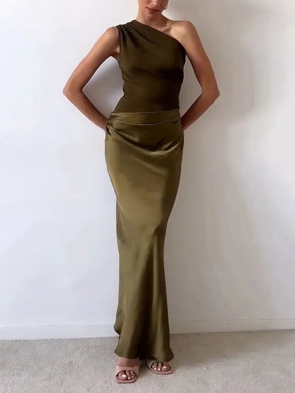Savannah | Elegant One-Shoulder Maxi Dress