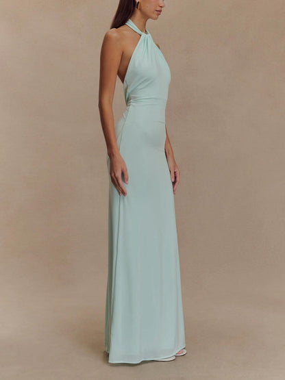 Iluka | Slinky Halter Maxi Dress