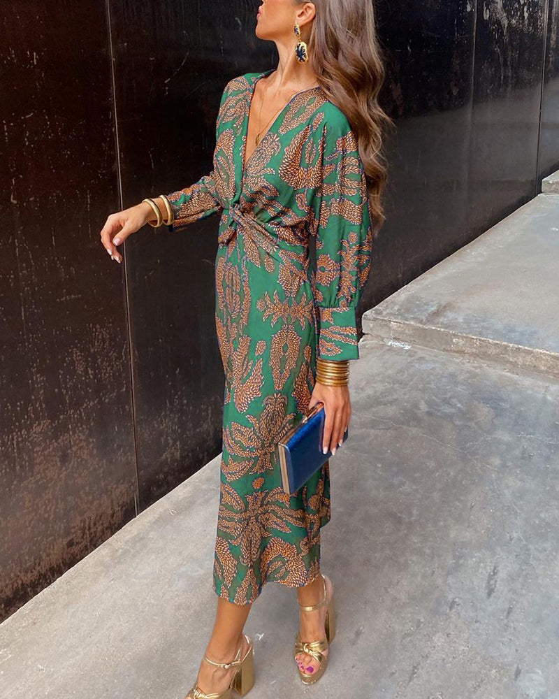 Calista | Boho Chic Midi Dress