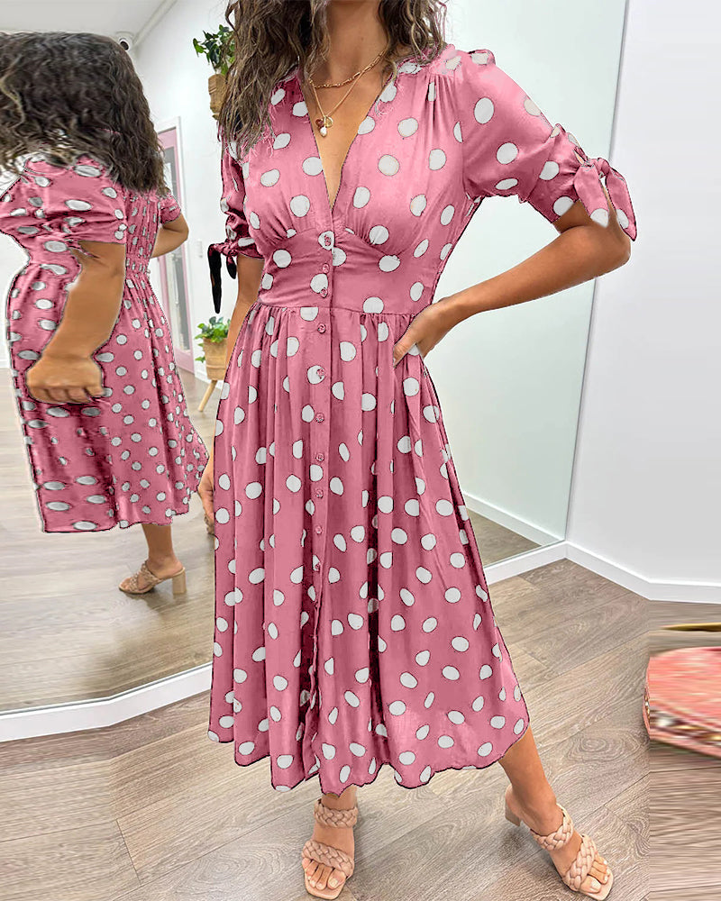 Julia | Elegant polka dot dress