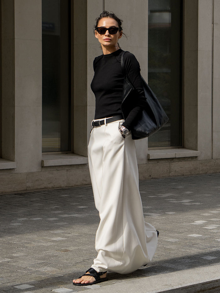 Elise | Stylish H-Line Solid Color Skirts Bottoms
