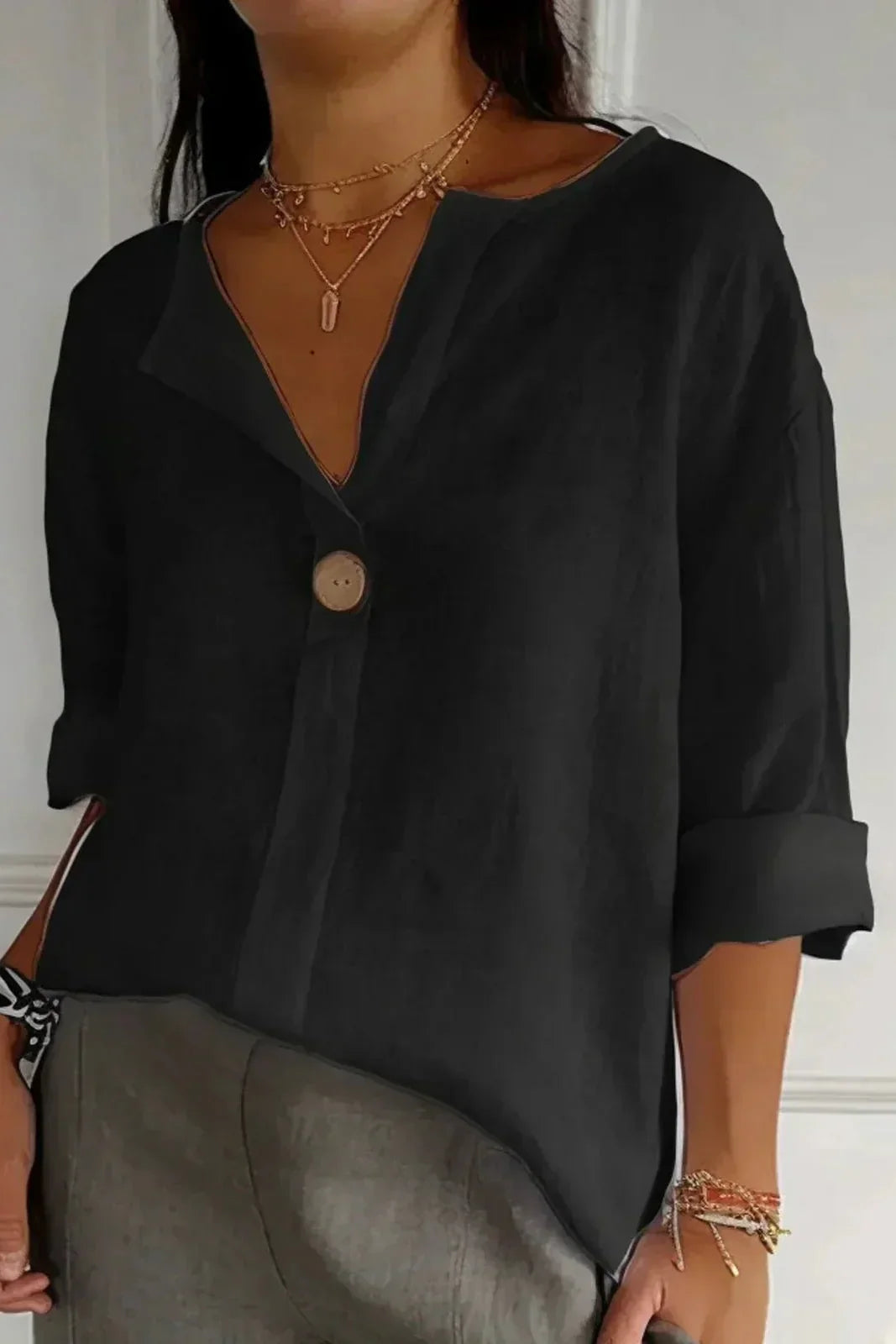 Taya | Relaxed Blouse in a Natural Style