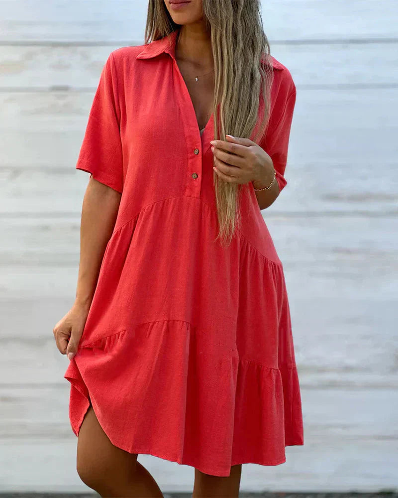 Piper | Casual Button-Front Mini Dress
