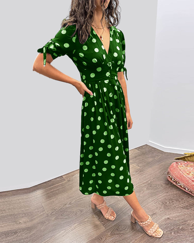 Julia | Elegant polka dot dress