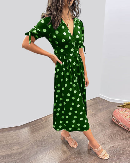 Julia | Elegant polka dot dress