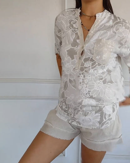 Edda | Elegant Floral Blouse