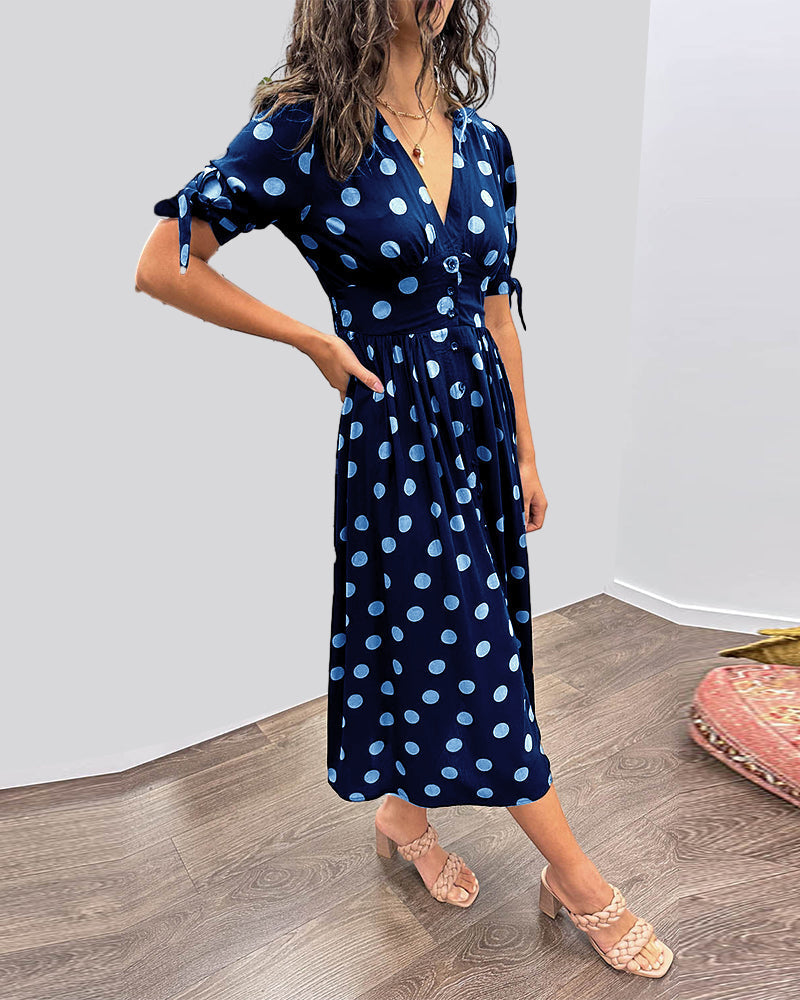 Julia | Elegant polka dot dress