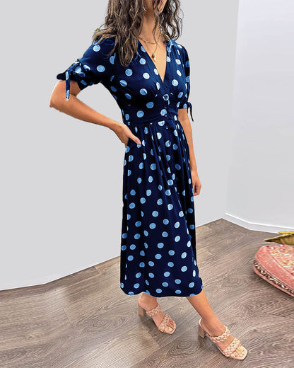 Julia | Elegant polka dot dress