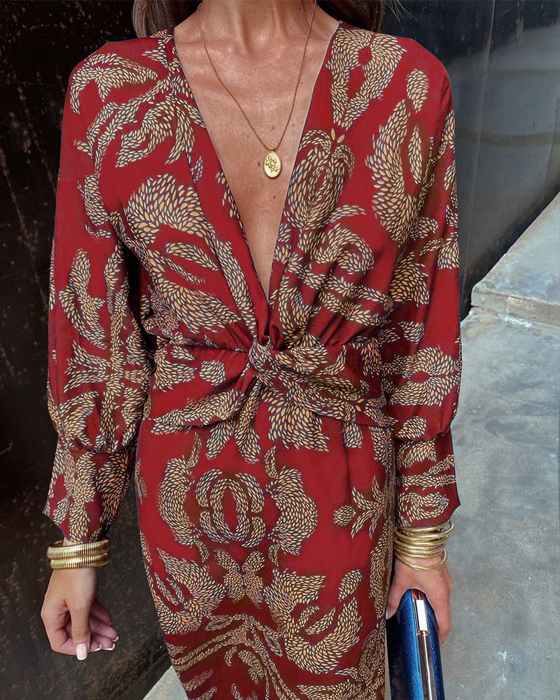 Calista | Boho Chic Midi Dress