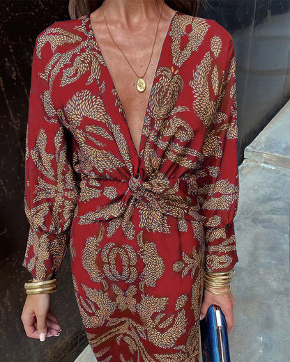 Calista | Boho Chic Midi Dress