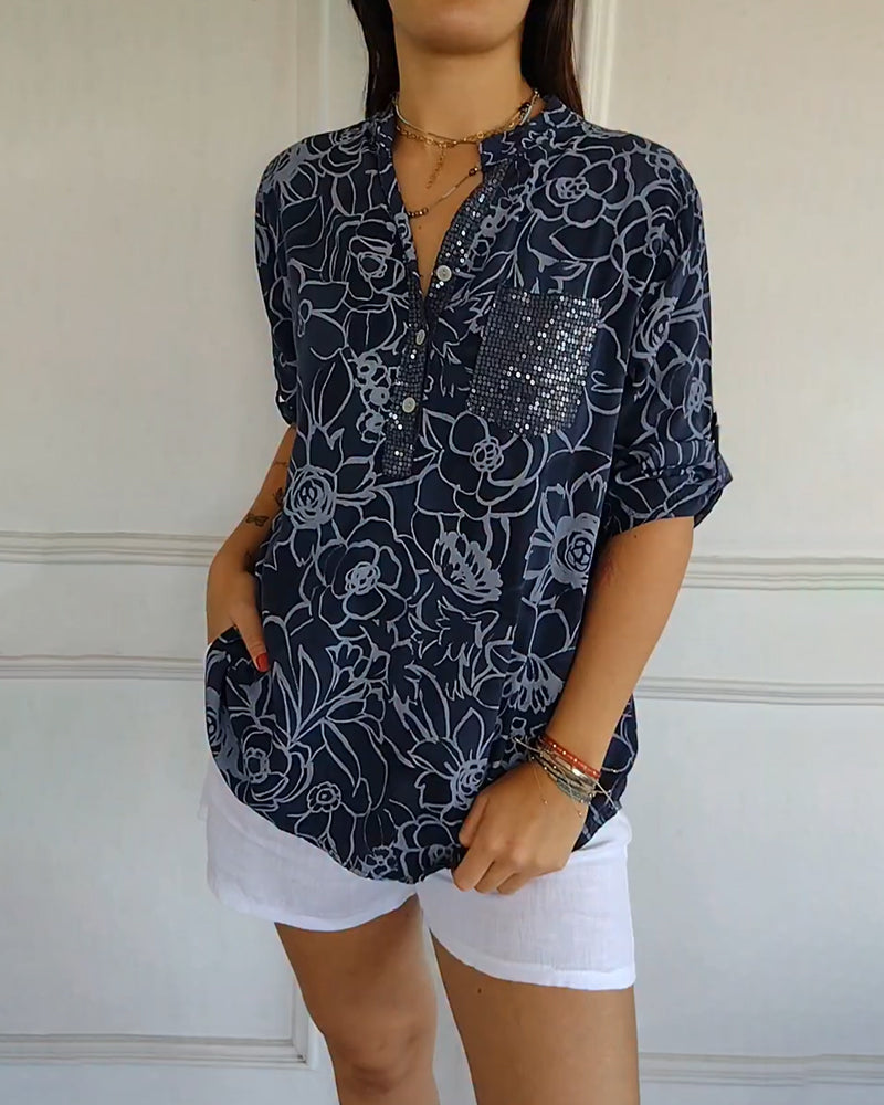 Edda | Elegant Floral Blouse