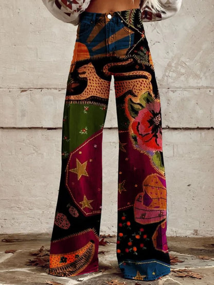 Willow | Organic flare trousers in various prints for a unique style