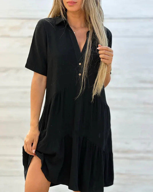 Piper | Casual Button-Front Mini Dress