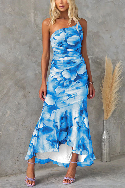Mira | One-Shoulder Floral Print Dress