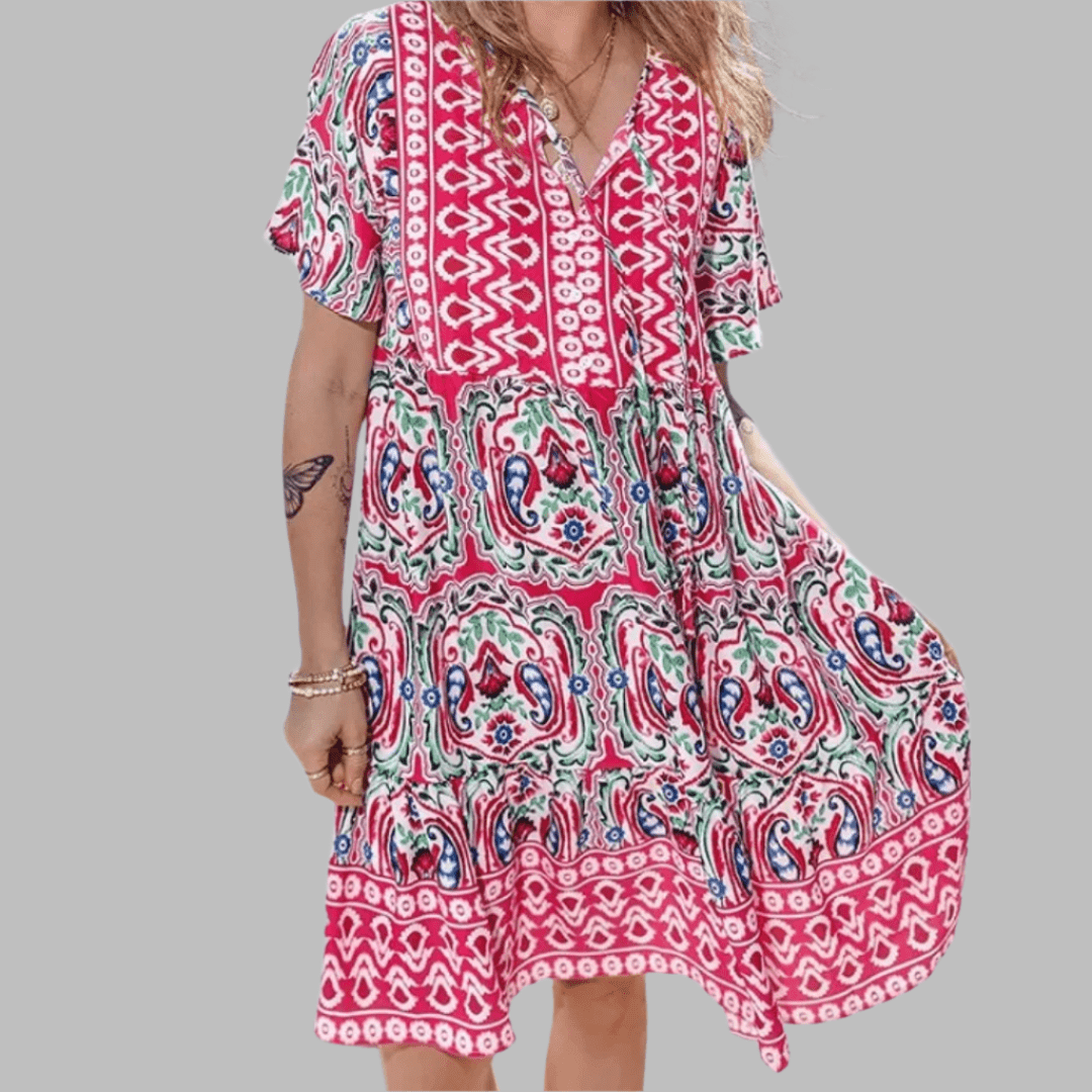 Aria | Boho Charm Mini Dress