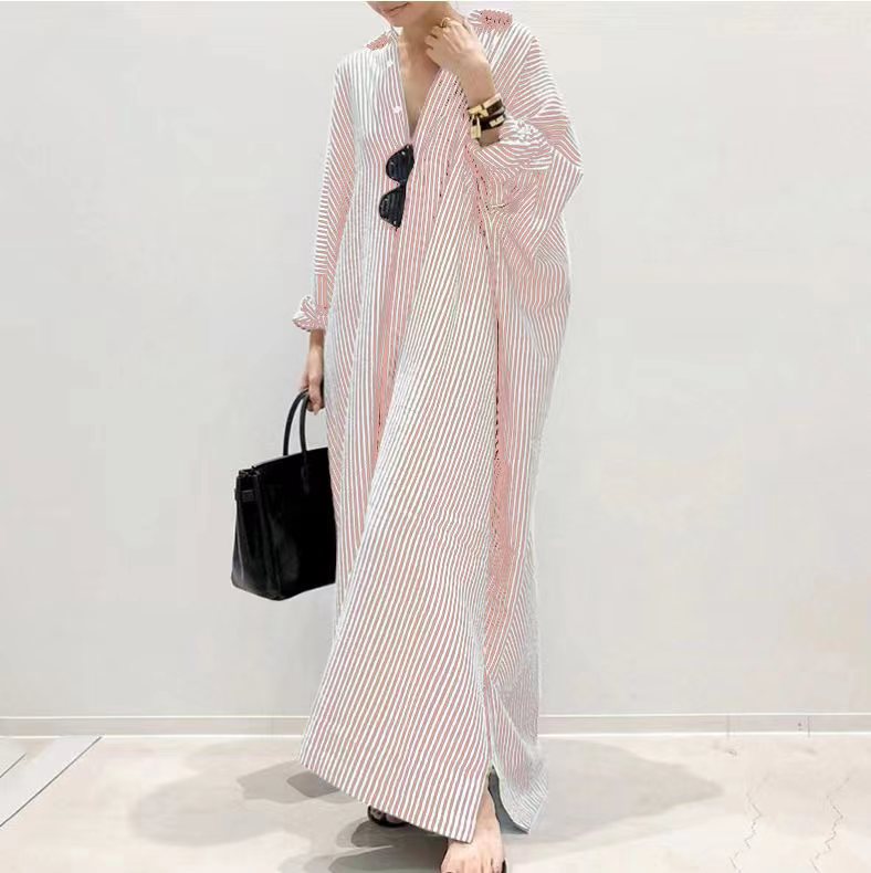 Salma | Effortless Striped Shirt Dress