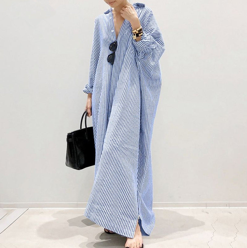 Salma | Effortless Striped Shirt Dress
