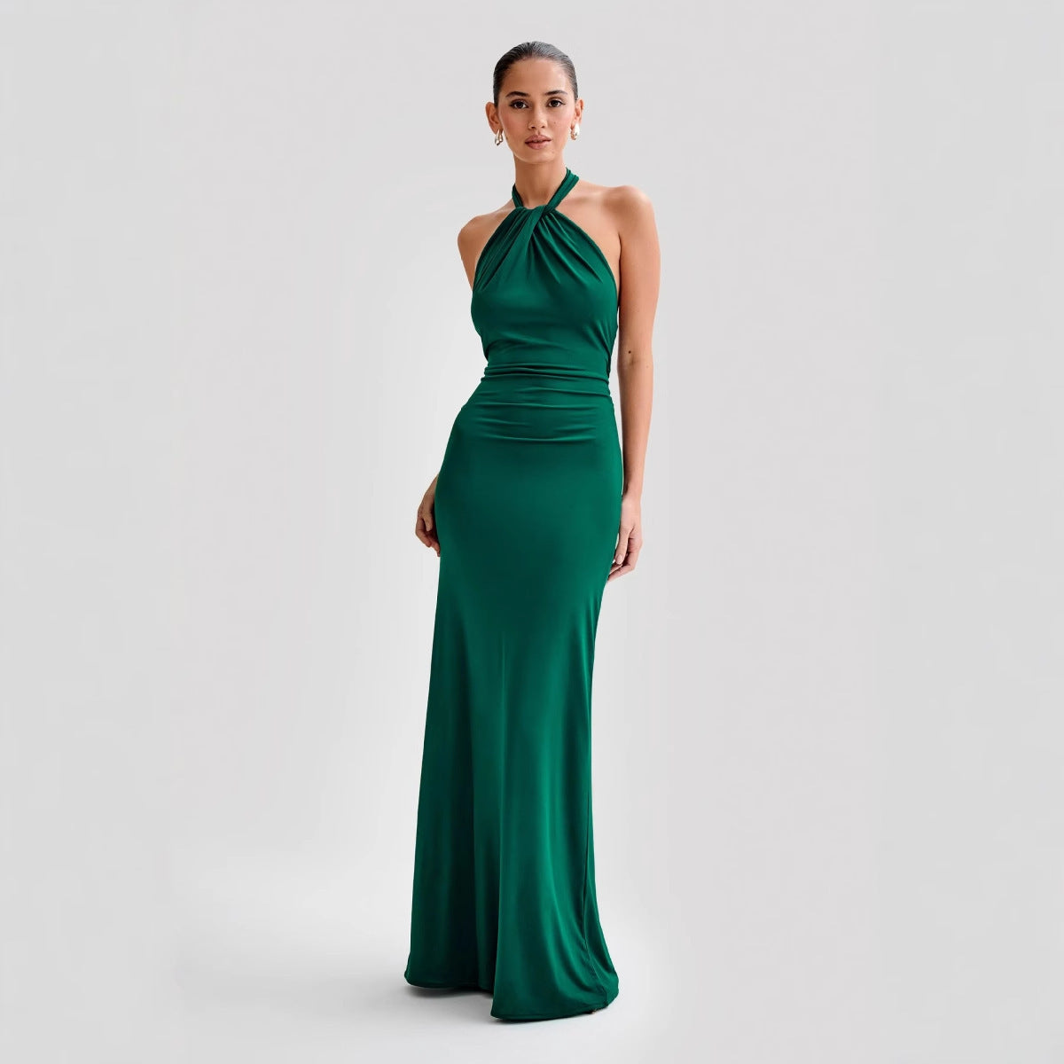 Iluka | Slinky Halter Maxi Dress