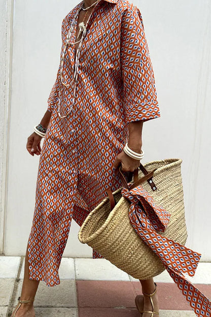 Tess – Elegant Striped Shirt Dress