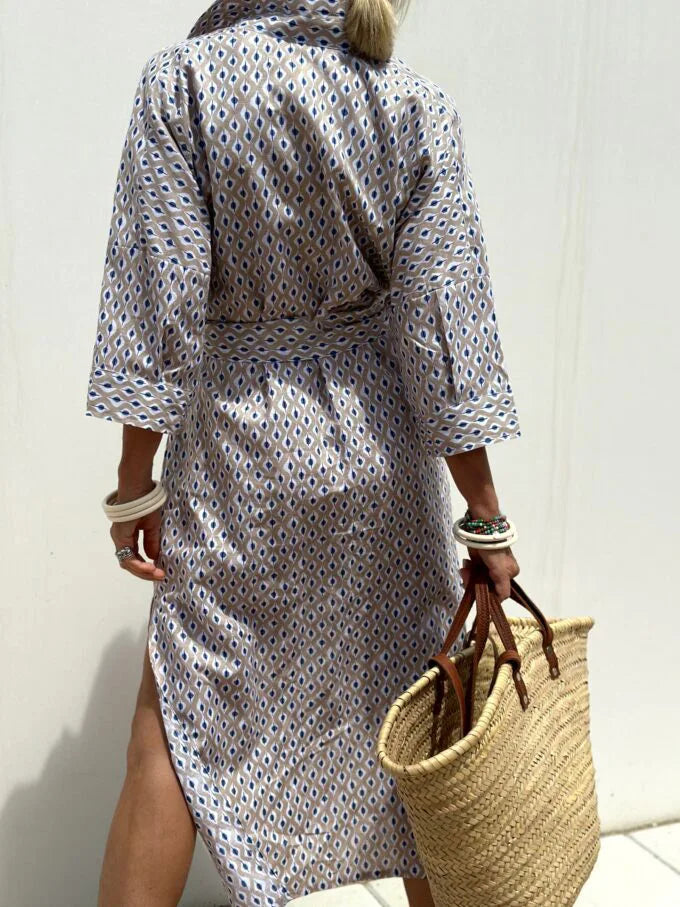 Tess – Elegant Striped Shirt Dress