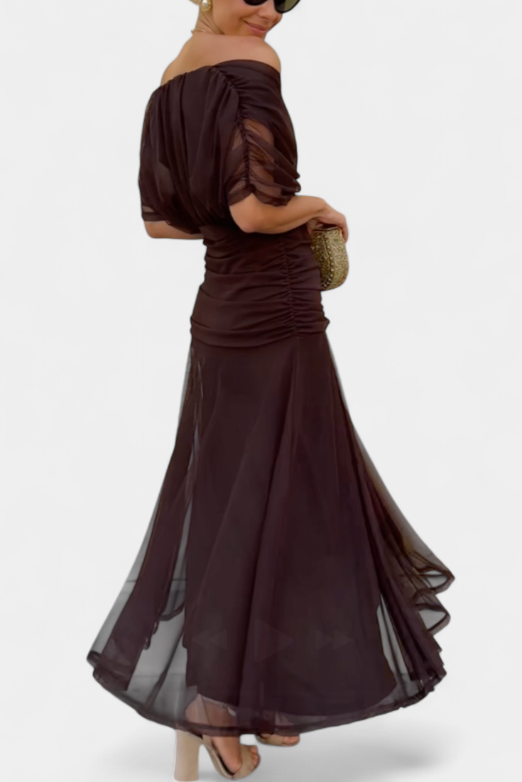 Angela | Long Dress with V-Neckline