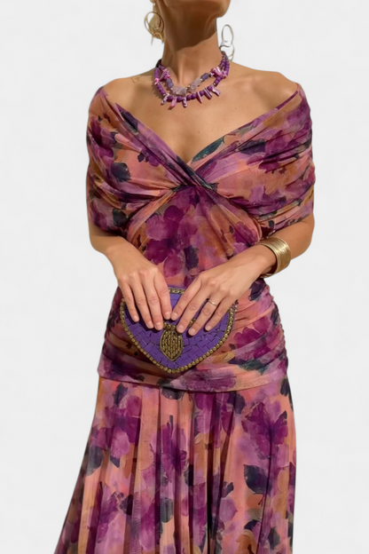 Angela | Long Dress with V-Neckline