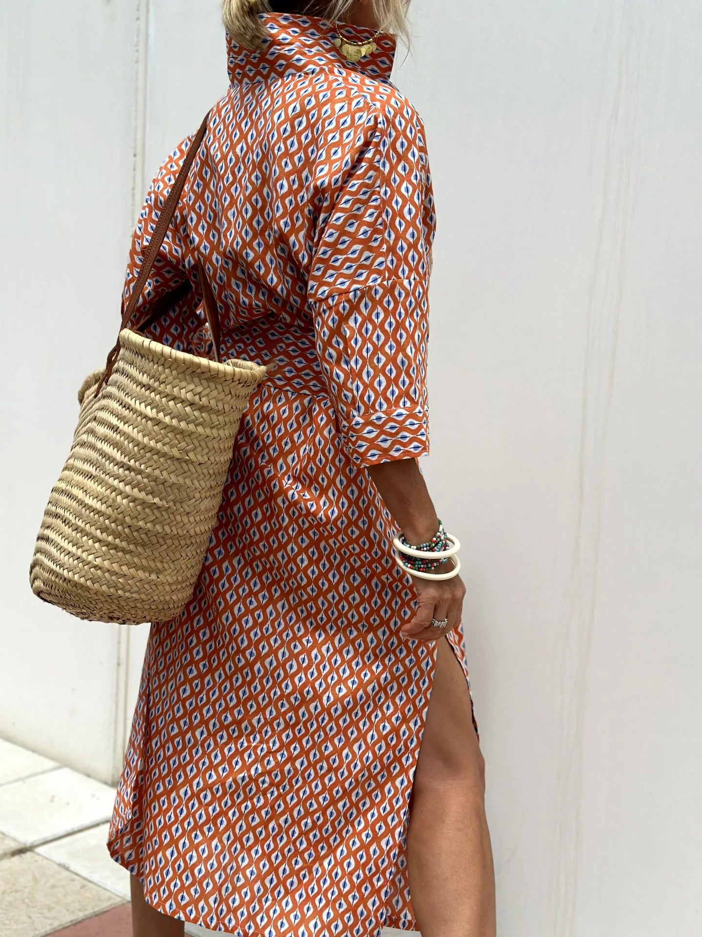 Tess – Elegant Striped Shirt Dress