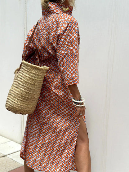 Tess – Elegant Striped Shirt Dress