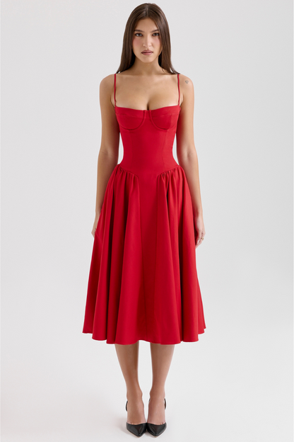 Lilly | Corset Midi Dress