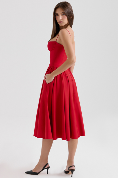 Lilly | Corset Midi Dress