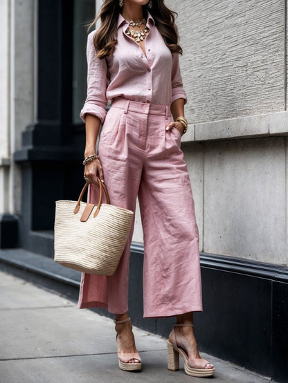 Lois | Casual Capri Set – Pants & Loose Shirt