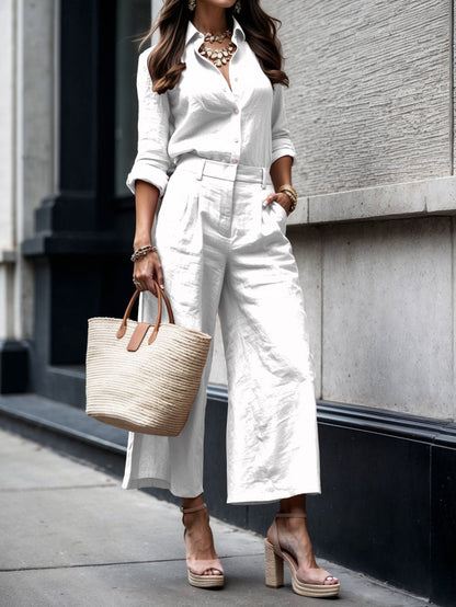 Lois | Casual Capri Set – Pants & Loose Shirt
