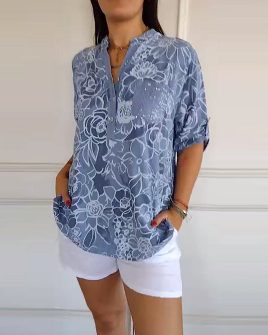 Edda | Elegant Floral Blouse
