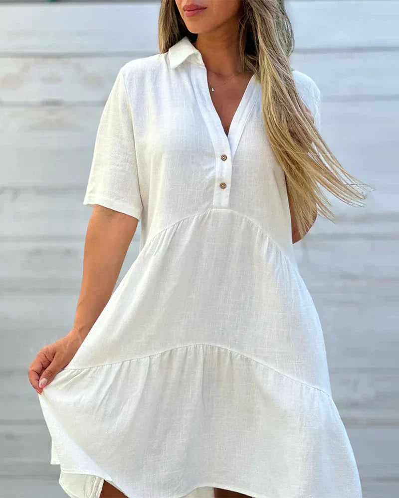 Piper | Casual Button-Front Mini Dress