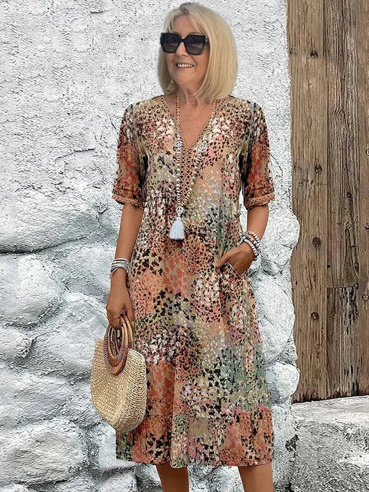 Liora | Lightweight Dress with V-Neckline