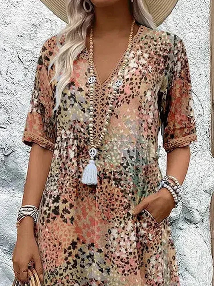 Liora | Lightweight Dress with V-Neckline